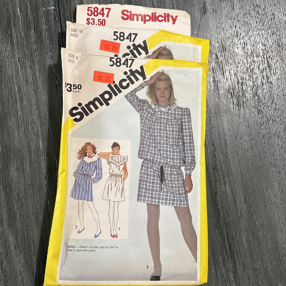 VTG Simplicity Sewing Pattern Lot of 18 Misses Dress 80s NOS Brand New SZ 8-24 - Picture 7 of 14